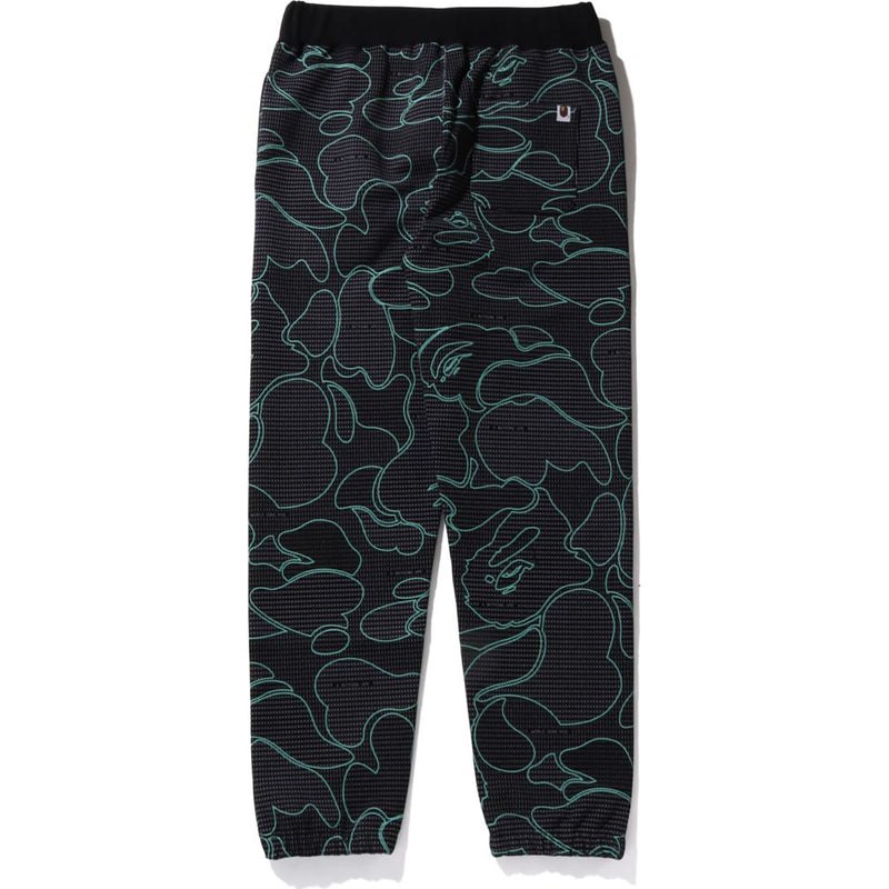 Men Bape Text Code Camo Sweat Pants Pants Black USA | UK7784474