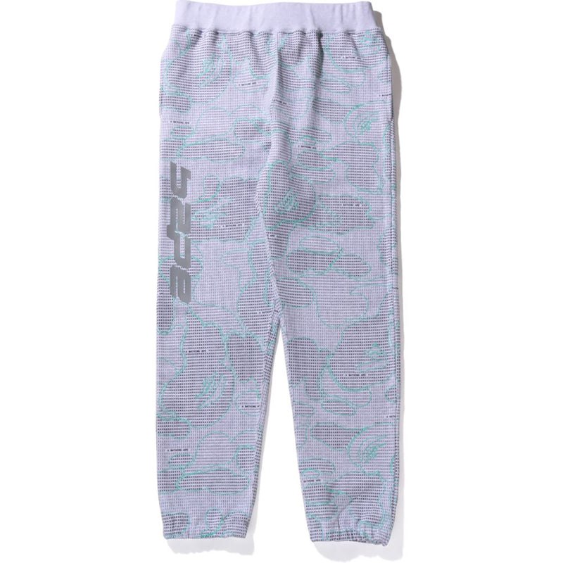 Men Bape Text Code Camo Sweat Pants Pants Grey USA | ZS2723573