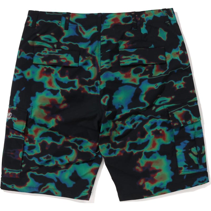 Men Bape Thermography Cargo Shorts Shorts Black USA | WV5054304