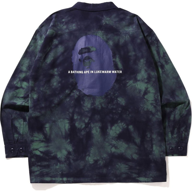 Men Bape Tie Dye Army Jungle Fatigue Shirt Jacket Jackets Purple USA | CM6689869