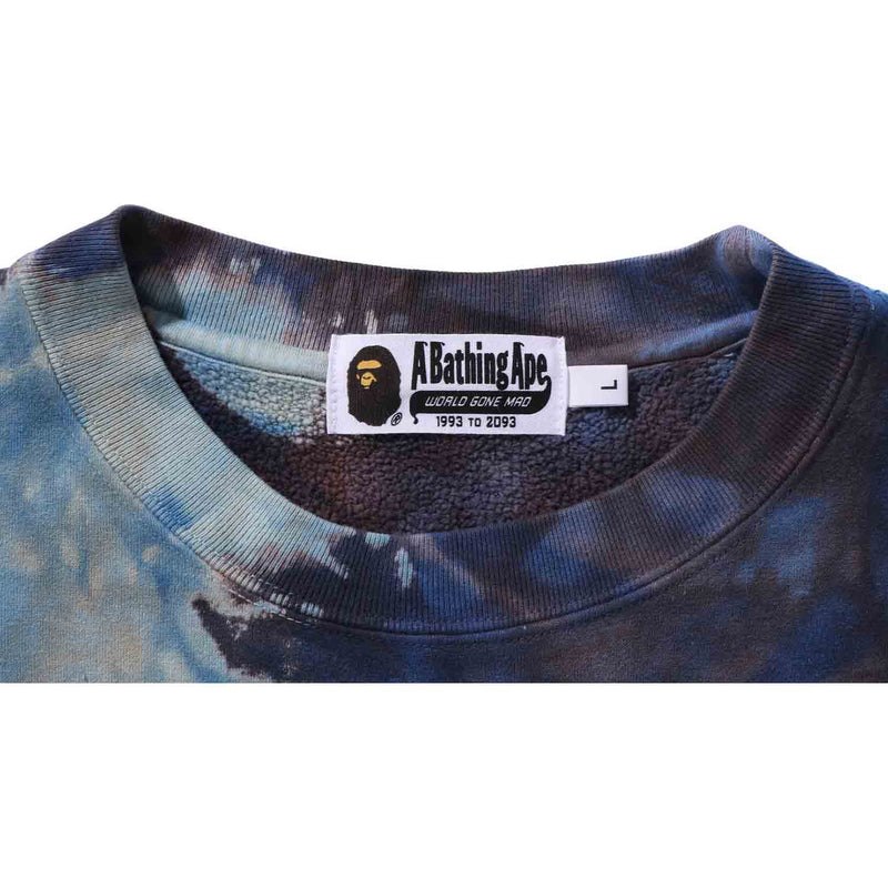 Men Bape Tie Dye Boombox Crewneck Relaxed Fit Sweatshirts Multicolor USA | VX6510350