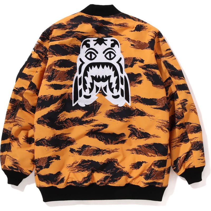 Men Bape Tiger Camo Long Ma-1 Jackets Orange USA | QJ6195215