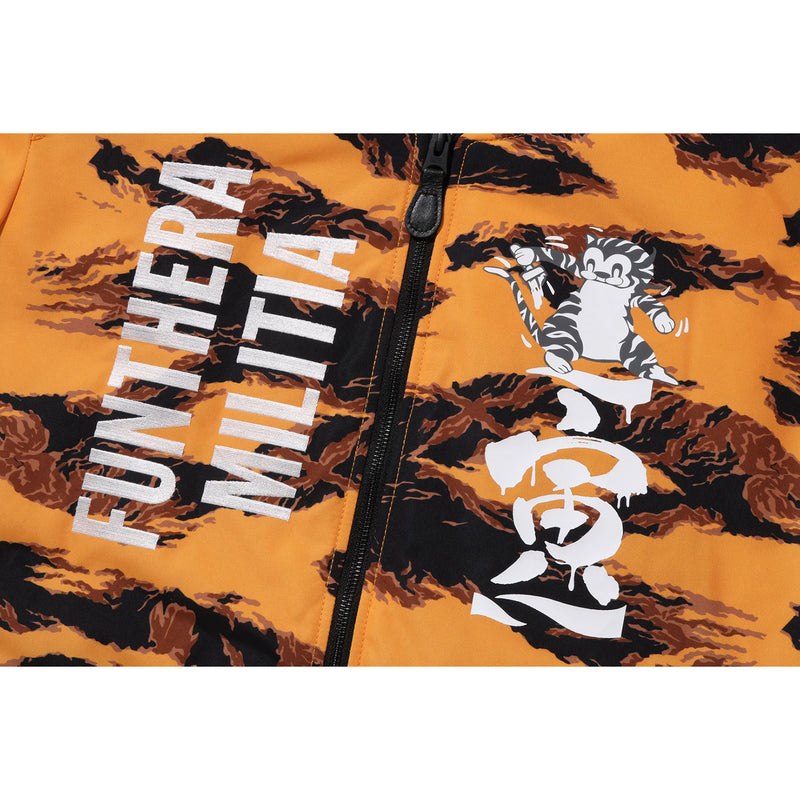 Men Bape Tiger Camo Long Ma-1 Jackets Orange USA | QJ6195215