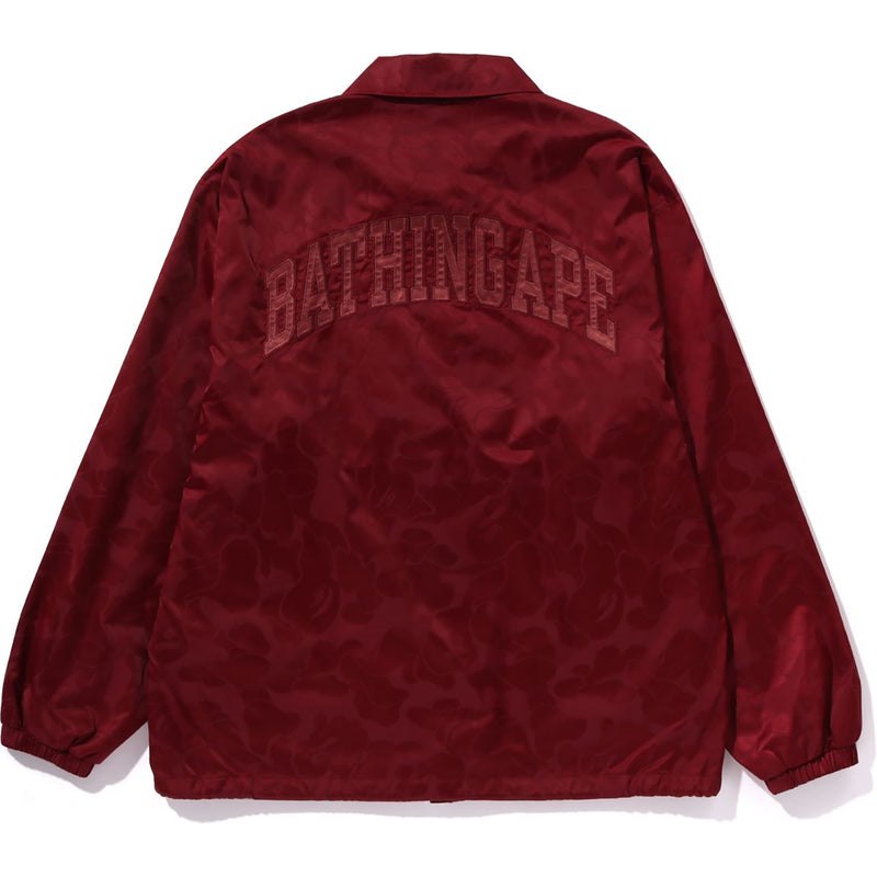 Men Bape Tonal Solid Camo Coach Jacket Jackets Burgundy USA | LV9637367