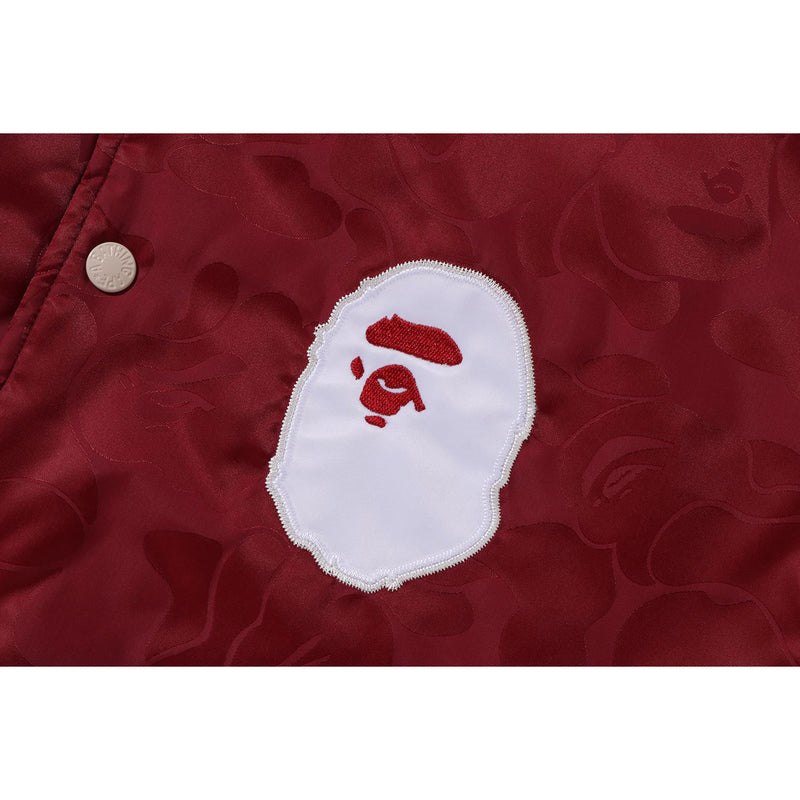 Men Bape Tonal Solid Camo Padded Varsity Jacket Jackets Red USA | VV1858388