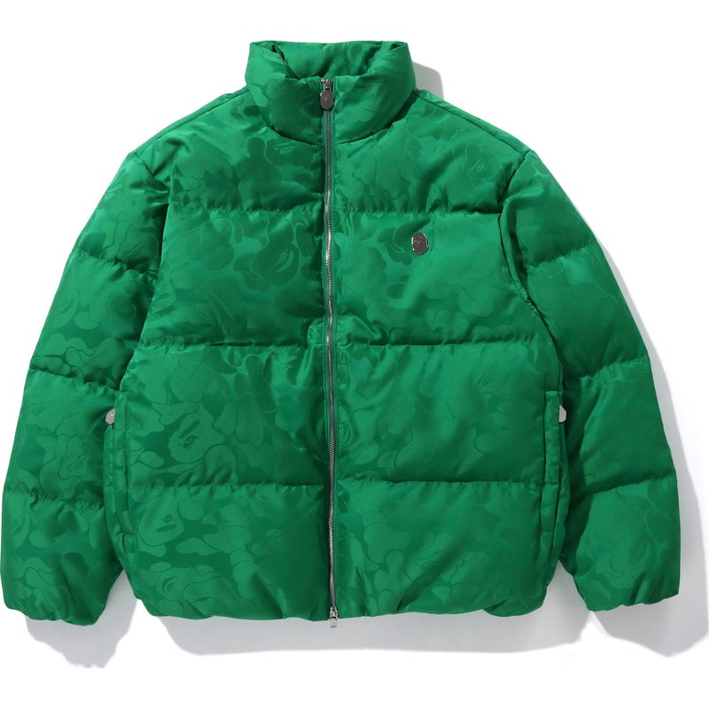 Men Bape Tonal Solid Camo Puffer Down Jacket Jackets Green USA | CF2506056