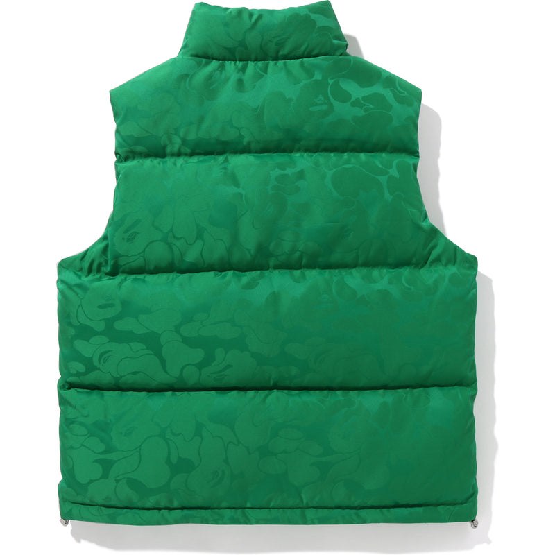 Men Bape Tonal Solid Camo Puffer Down Vest Jackets Green USA | QW5087207