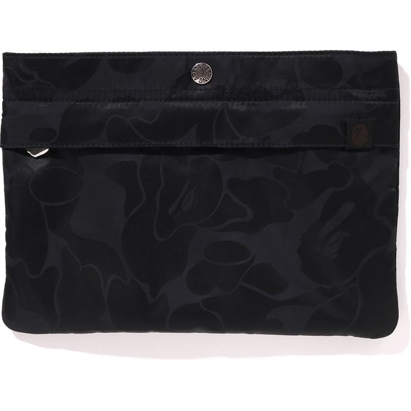 Men Bape Tonal Solid Camo Shoulder Pouch Bags Black USA | NG4586056