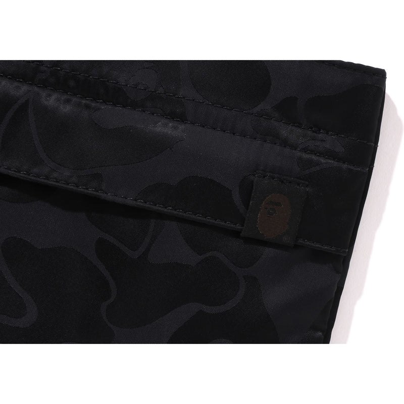 Men Bape Tonal Solid Camo Shoulder Pouch Bags Black USA | NG4586056