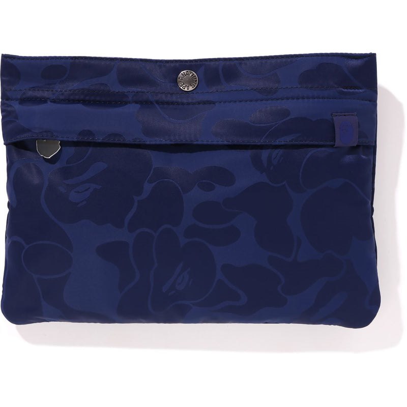 Men Bape Tonal Solid Camo Shoulder Pouch Bags Navy USA | UO7427147