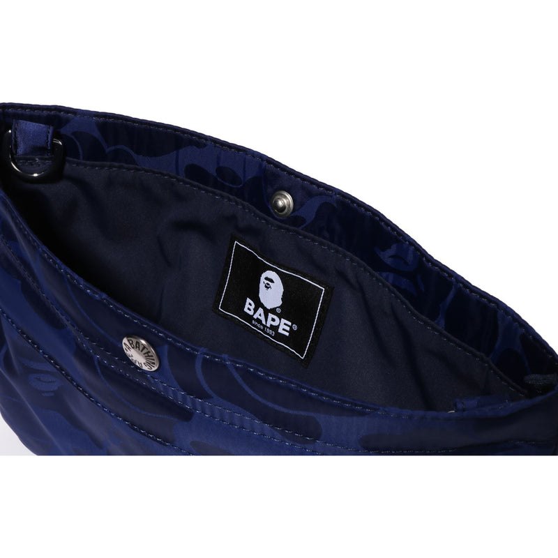 Men Bape Tonal Solid Camo Shoulder Pouch Bags Navy USA | UO7427147