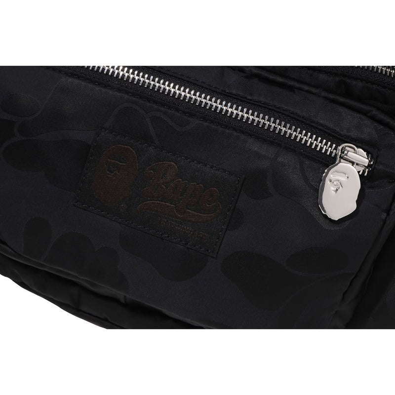 Men Bape Tonal Solid Camo Waist Bag Bags Black USA | SA0673963