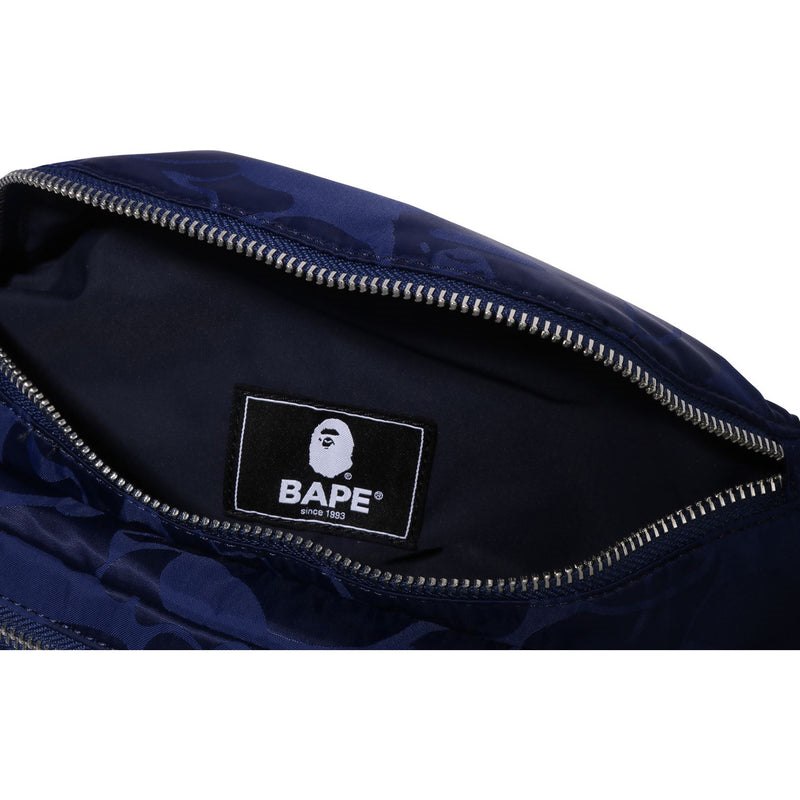 Men Bape Tonal Solid Camo Waist Bag Bags Navy USA | AI4125115