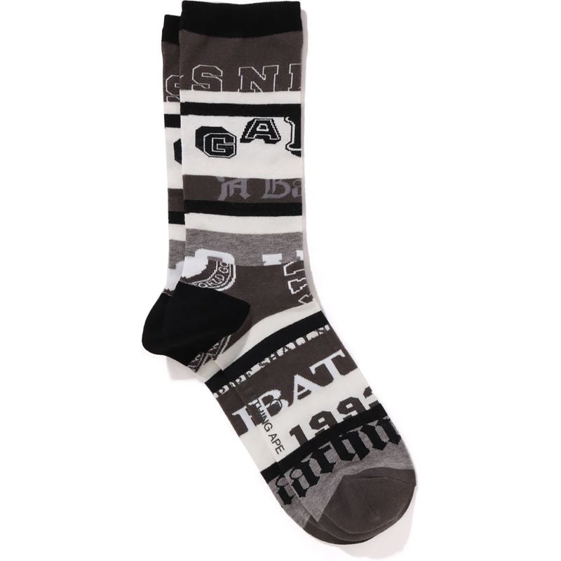 Men Bape Varsity Hoop Socks Socks Gray USA | SN5472442