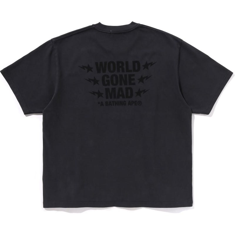 Men Bape Wgm Garment Dyed Relaxed Fit Tee Cut And Sewn Black USA | NY3331531