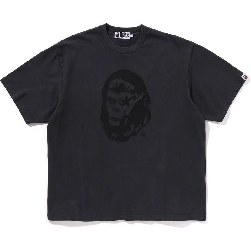 Men Bape Wgm Garment Dyed Relaxed Fit Tee Cut And Sewn Black USA | NY3331531