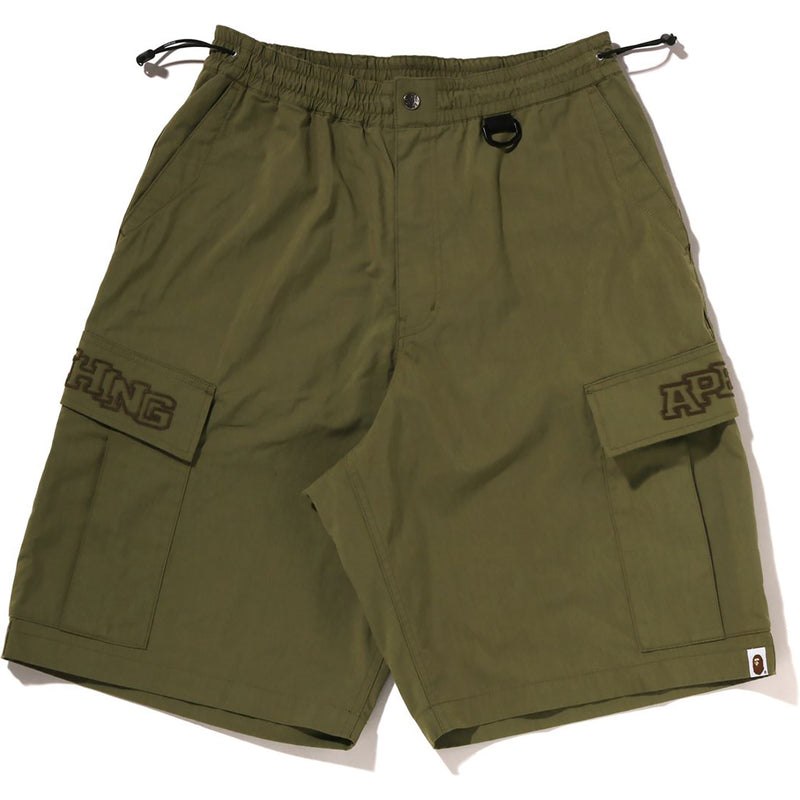 Men Bape Wide Cargo Shorts Shorts Olivedrab USA | OH7566656