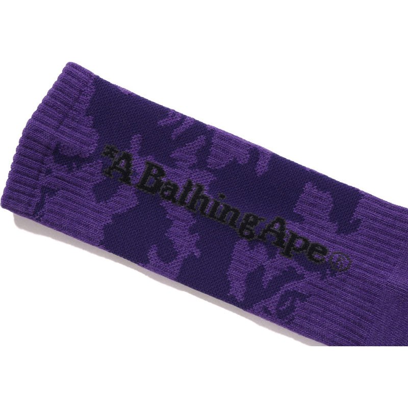 Men Bape Woodland Camo Socks Socks Purple USA | WM5049309