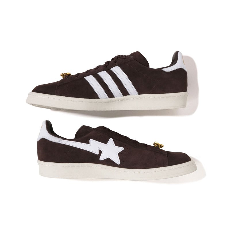 Men Bape X Campus 80s Sneakers Brown USA | TF6680260