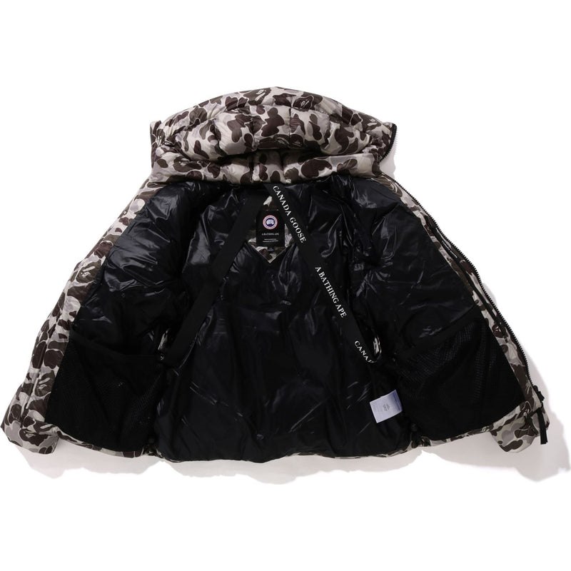 Men Bape X Canada Goose Crofton Puffer Jackets Grey USA | AG4825685