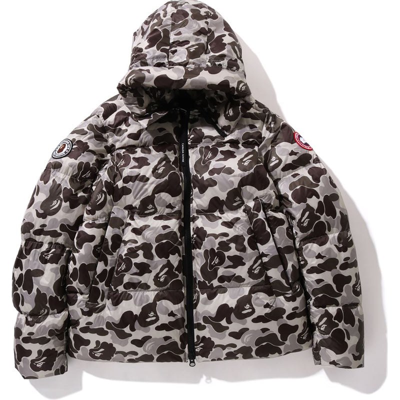 Men Bape X Canada Goose Crofton Puffer Jackets Grey USA | AG4825685