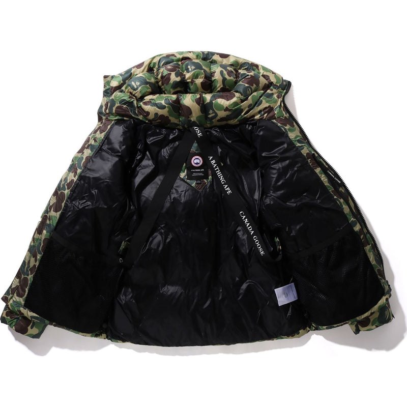 Men Bape X Canada Goose Crofton Puffer Jackets Green USA | BT2003003