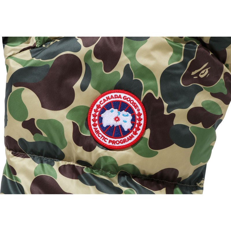 Men Bape X Canada Goose Crofton Puffer Jackets Green USA | BT2003003