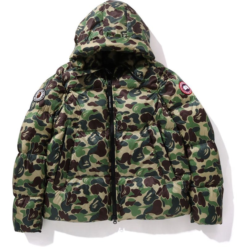 Men Bape X Canada Goose Crofton Puffer Jackets Green USA | BT2003003