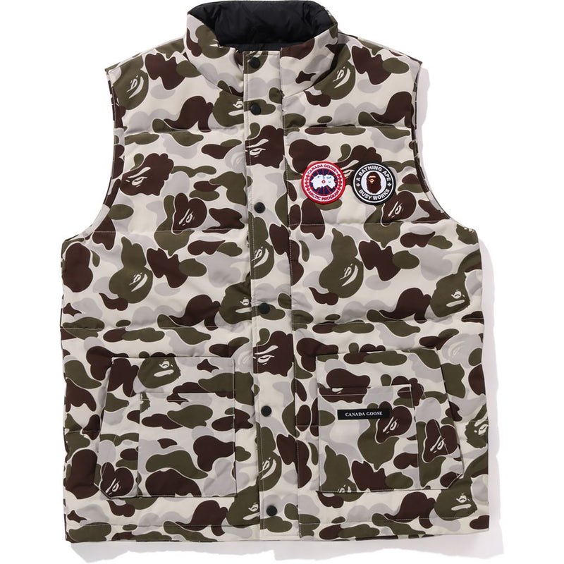 Men Bape X Canada Goose Freestyle Vest Jackets Grey USA | SV0812882