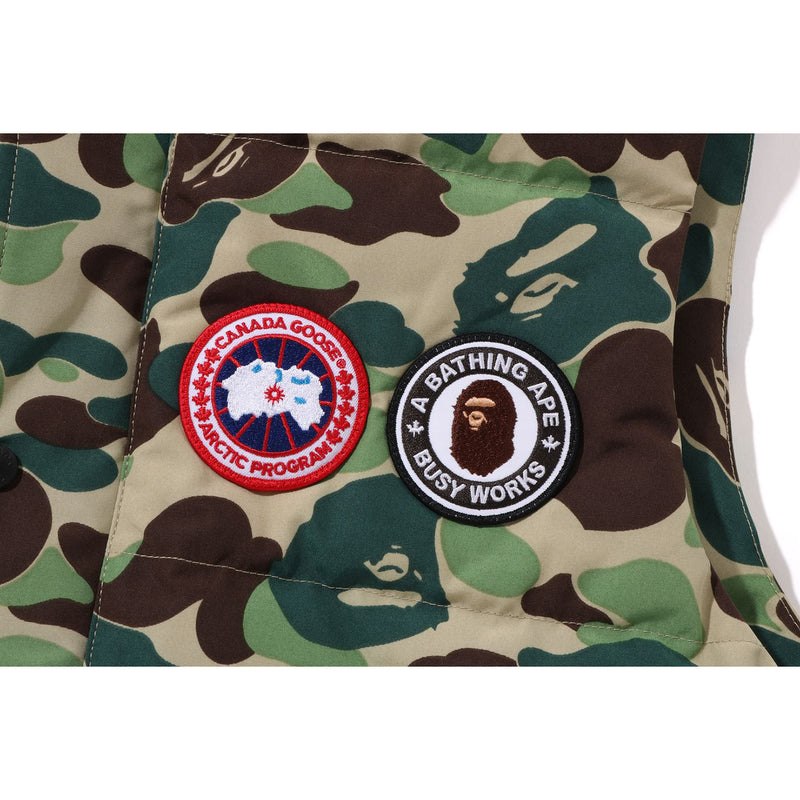 Men Bape X Canada Goose Freestyle Vest Jackets Green USA | EP9351131