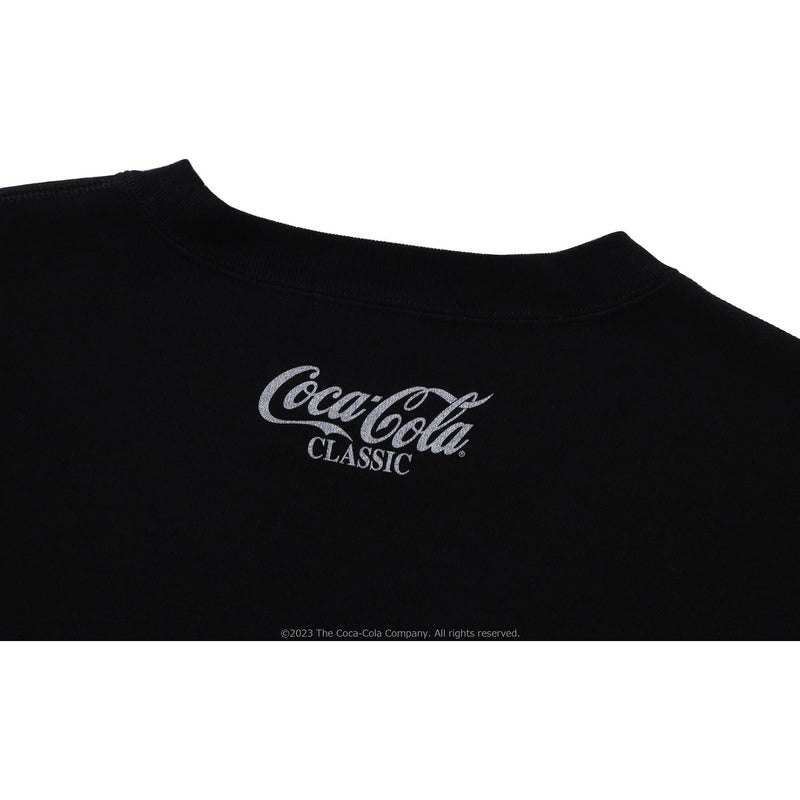 Men Bape X Coca-cola Ape Head Crewneck Relaxed Fit Sweatshirts Black USA | BI0646066