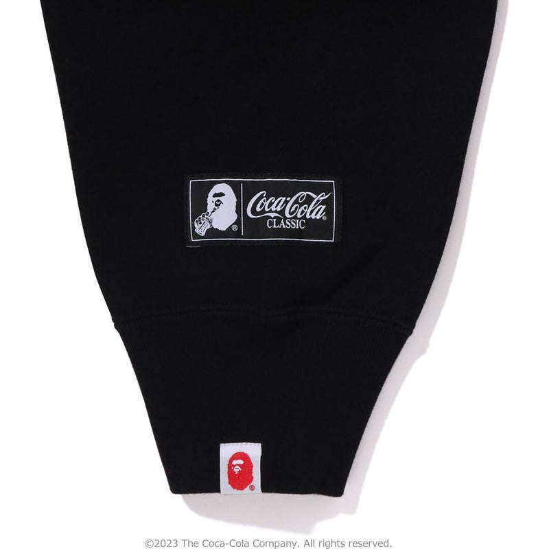 Men Bape X Coca-cola Ape Head Crewneck Relaxed Fit Sweatshirts Black USA | BI0646066