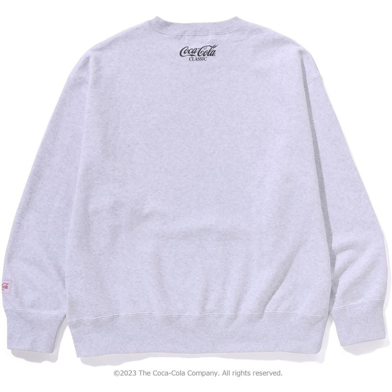 Men Bape X Coca-cola Ape Head Crewneck Relaxed Fit Sweatshirts Grey USA | HR5096606