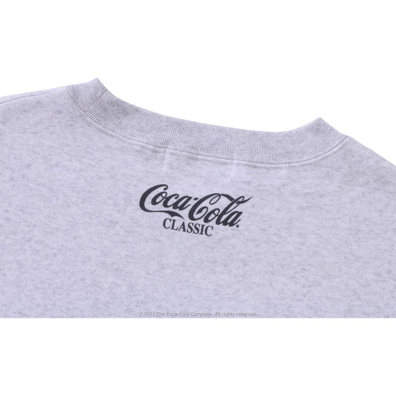 Men Bape X Coca-cola Ape Head Crewneck Relaxed Fit Sweatshirts Grey USA | HR5096606