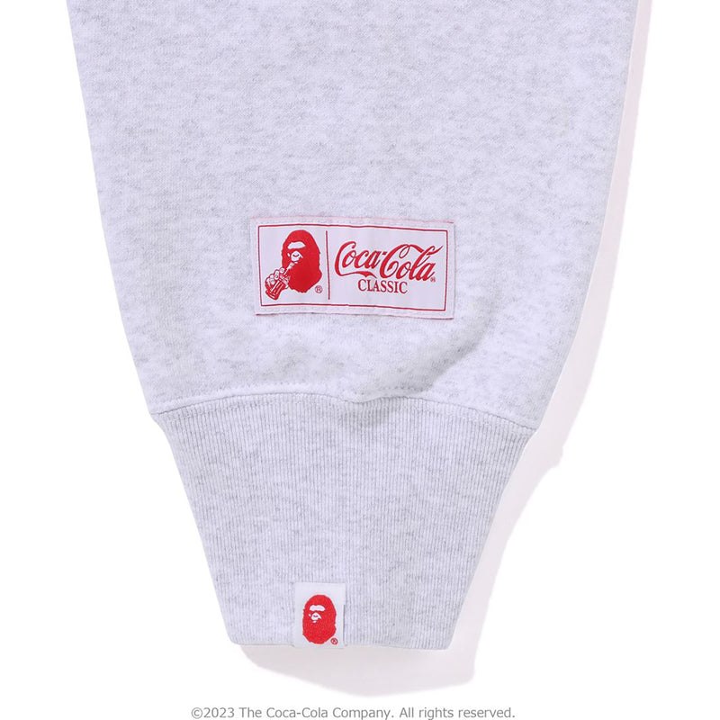 Men Bape X Coca-cola Ape Head Crewneck Relaxed Fit Sweatshirts Grey USA | HR5096606