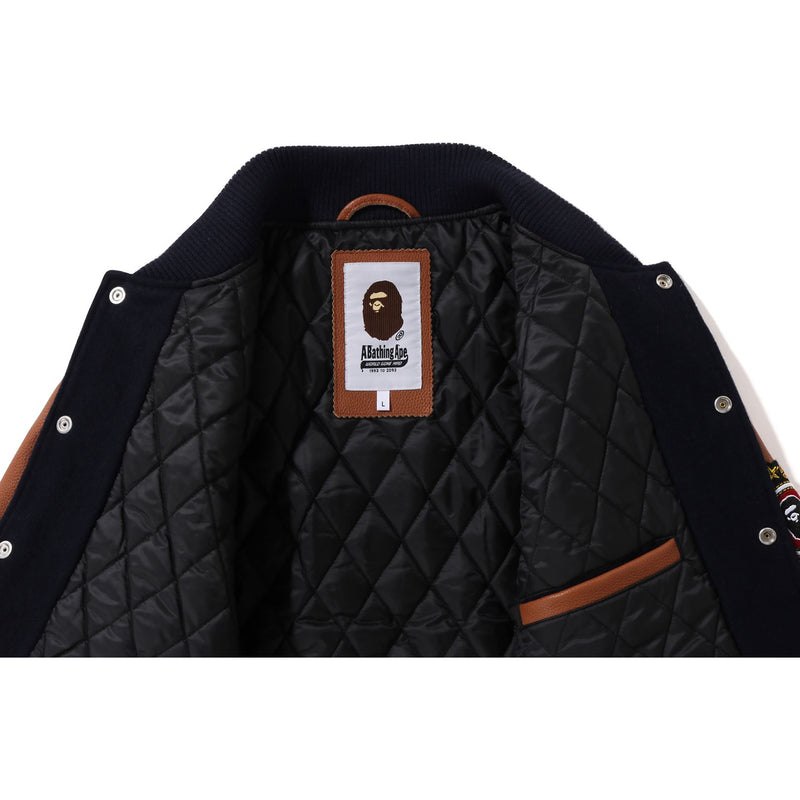 Men Bape X Concepts Varsity Jacket Jackets Navy USA | VB6293723