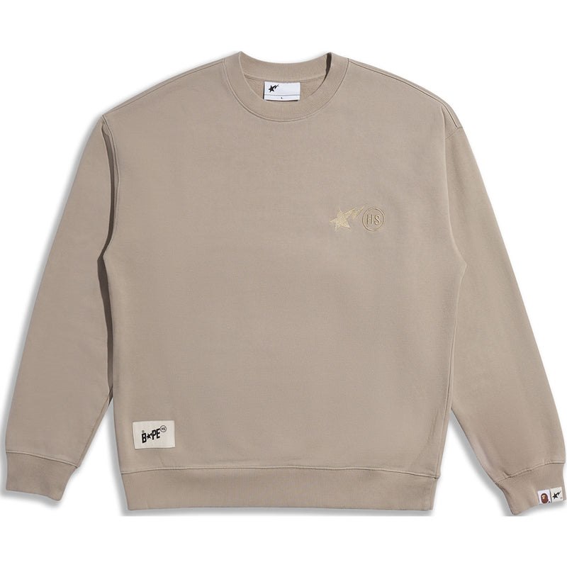 Men Bape X Highsnobiety Crewneck Sweatshirts Beige USA | RN6609269