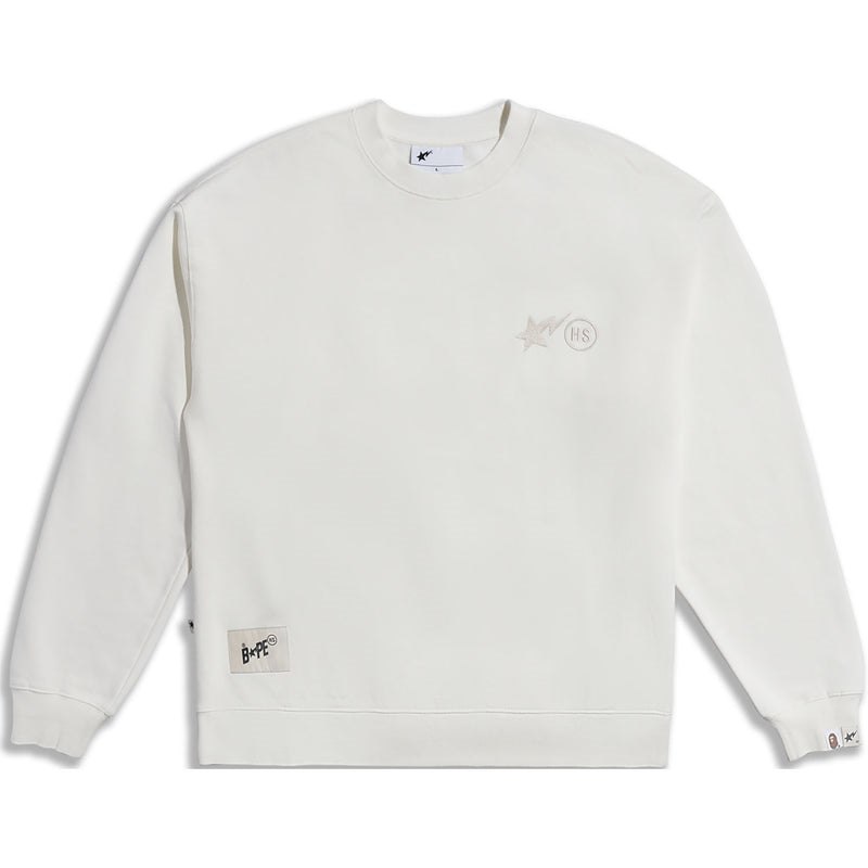 Men Bape X Highsnobiety Crewneck Sweatshirts White USA | AW5608368