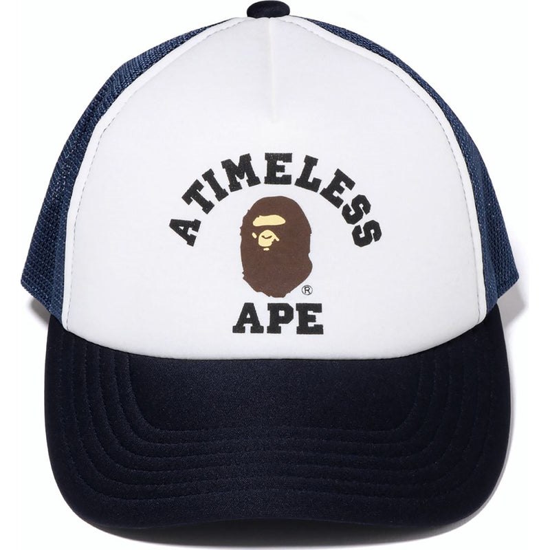 Men Bape X Jjjjound College Mesh Cap Caps Navy USA | DP3724974