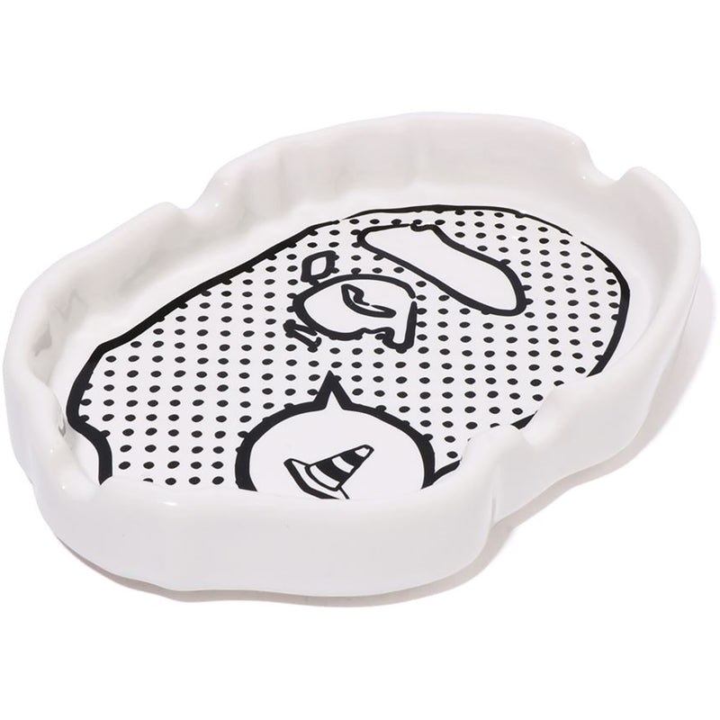 Men Bape X Joshua Vides Ape Head Ashtray Accessories White USA | ZI1124614