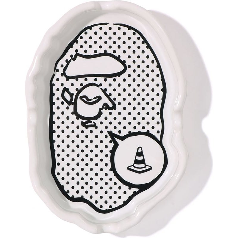 Men Bape X Joshua Vides Ape Head Ashtray Accessories White USA | ZI1124614