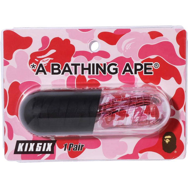 Men Bape X Kixsix Abc Camo Shoelace Accessories Pink USA | WX8885785