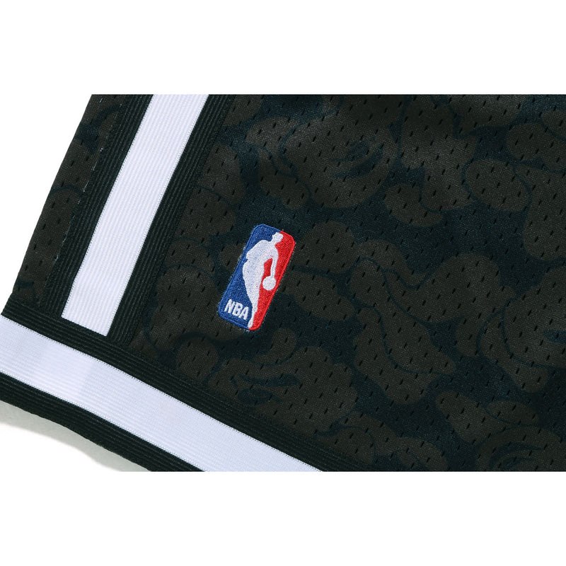 Men Bape X Mitchell & Ness Brooklyn Nets Jersey Shorts Shorts Black USA | LI0821481