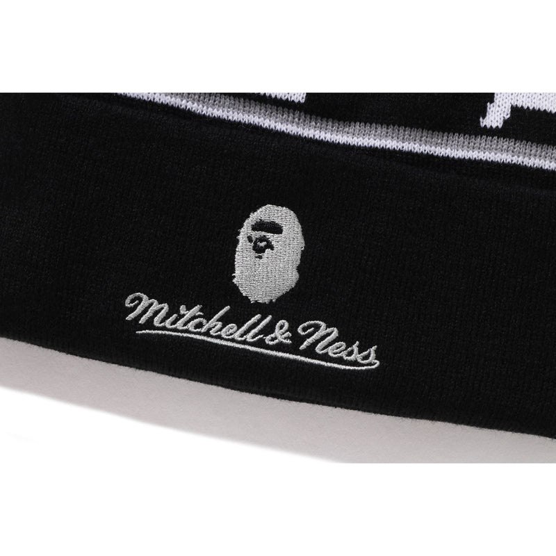 Men Bape X Mitchell & Ness Nhl Pom Beanie Caps Black USA | DV2057707