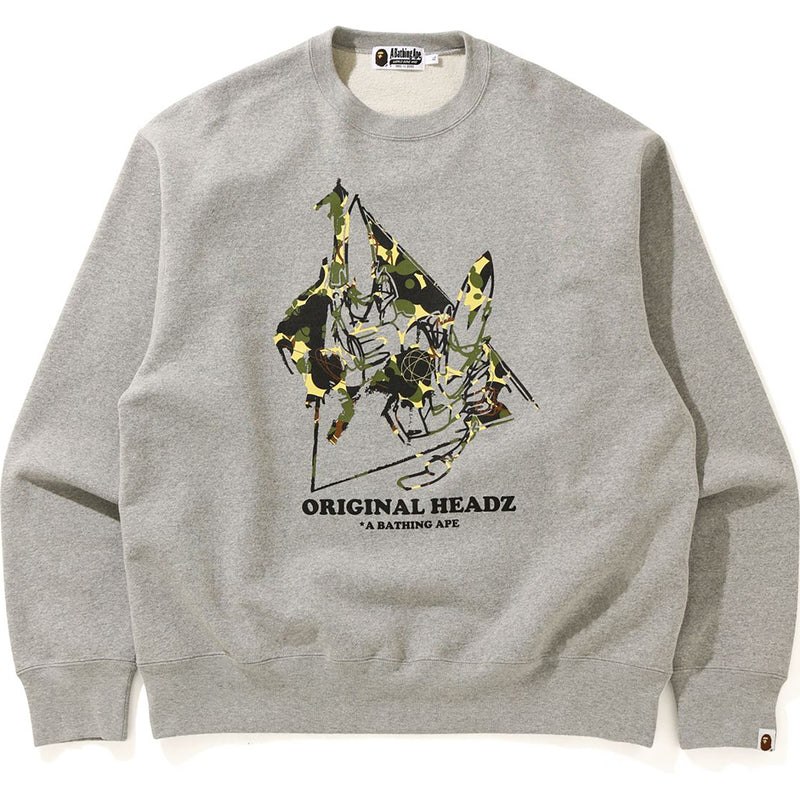 Men Bape X Mo\'wax X Unkle Pointman Relaxed Crewneck Sweatshirts Grey USA | QZ6688768