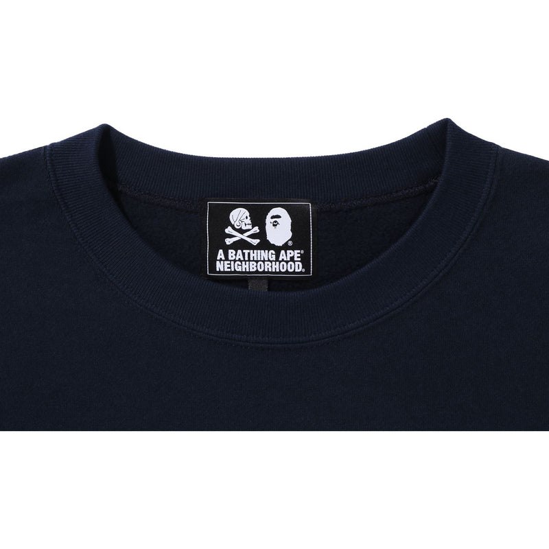 Men Bape X Neighbourhood Relaxed Fit Crewneck Sweatshirts Navy USA | WF5282022