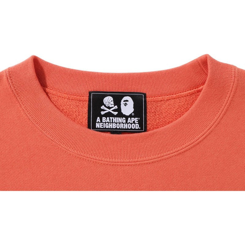 Men Bape X Neighbourhood Relaxed Fit Crewneck Sweatshirts Orange USA | TH5438148