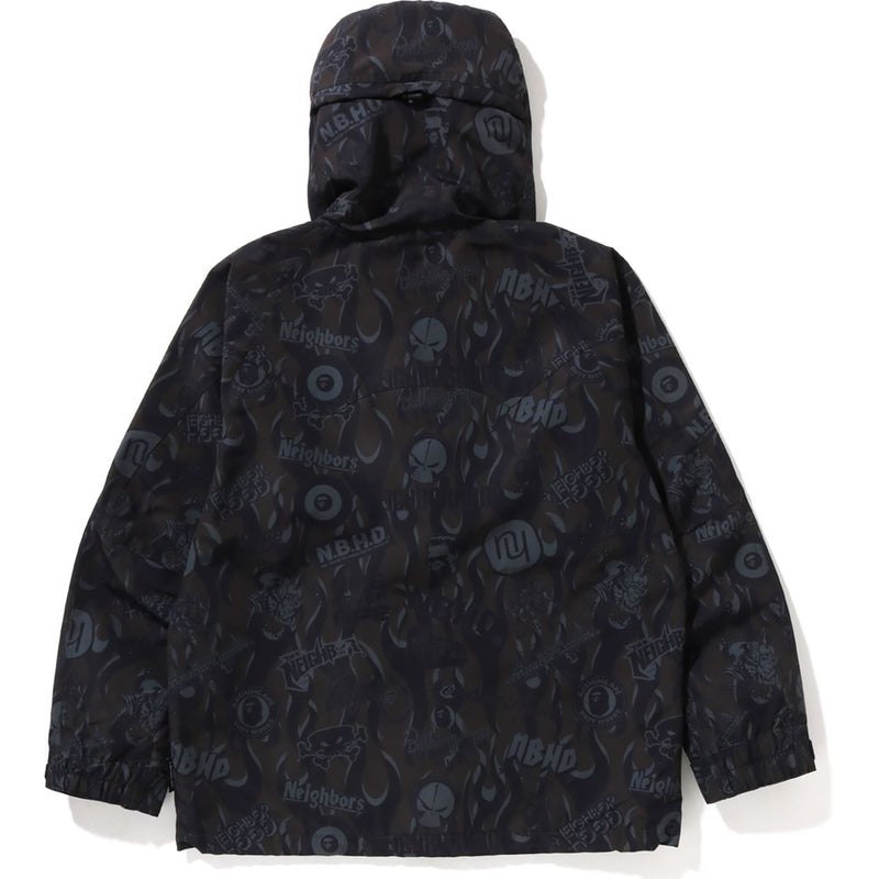 Men Bape X Neighbourhood Snowboard Jacket Jackets Black USA | WN7039309