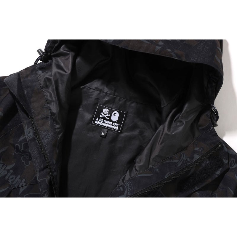 Men Bape X Neighbourhood Snowboard Jacket Jackets Black USA | WN7039309