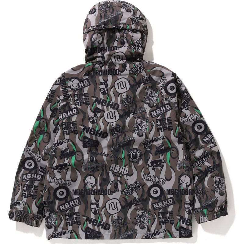 Men Bape X Neighbourhood Snowboard Jacket Jackets Green USA | OY2832082